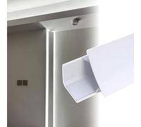 Applique Murale D'angle Ou Plafonnier Diffuseur Sans Bande LED,Éclairage Indirect Moulure Couronnée En Aluminium,Moulure Couronnée Éclairage Indirect Plinthe LED Pour Chambre À Coucher(5 m/16.4 ft)