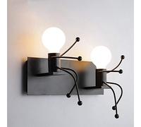 Applique murale de chambre d'enfants de conception de bande dessinée,Appliques murales créative E27 lampe intérieure en fer Appliques moderne,couloir,chambre à coucher,cuisine,bar,café, restaurant