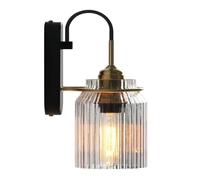 Applique Murale de Chevet de Style Industriel rétro - Nostalgie Bar Allée Couloir Miroir Façade en Fer Verre Applique Murale Luminaires, Lustre