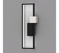 Applique Murale de Chevet géométrique linéaire rectangulaire en métal avec Abat-Jour en Acrylique pour Salon, Chambre à Coucher Moderne à LED décorative