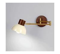 Applique Murale de Chevet Semi-Circulaire Nordique, Lampe Murale Moderne à Bras pivotant, Applique Murale à intensité Variable du Milieu du siècle pour Chambre à Coucher, Salon, bu