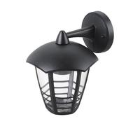 Applique murale de jardin classique noire lampe murale de jardin en métal noir.