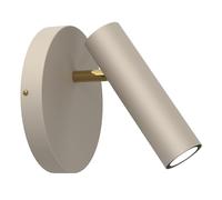 Applique murale de lecture tube beige avec élément doré Axion 1xGU10 8W Luminex