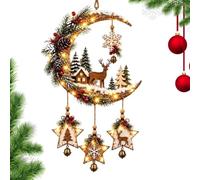 Applique murale de lune Ornement rétro en acrylique 2D avec étoiles LED | Décor mural lune et étoile pour Noël et fêtes Pour plafond fête chambre salle à manger mère femmes amies petite amie