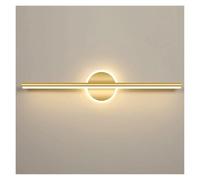 Applique murale de salle de bain en métal doré robuste, luminaire moderne à LED Compatible with miroir de maquillage(80CM)