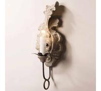 Applique Murale de Salon en Bois Blanc Antique, Style campagnard français, luminaire à LED Vintage pour Salle de Bain, Chambre à Coucher, Chevet, Couloir, galerie