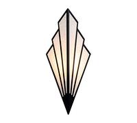 Applique murale de style moderne, appliques murales Art déco minimalistes Chambre allée Salon Support de lumière murale Prise E14 (ampoule non incluse) (Noir)