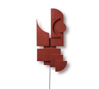Applique Murale Déco Totem Rouge Basque Veuillez Patienter pour Être Assis