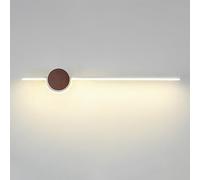 Applique Murale décorative à LED en Noyer - Applique Murale Fine en métal pour Une Ambiance contemporaine
