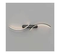 Applique Murale décorative pour Couloir - Lampe torsadée Fine, Lampe linéaire en métal avec Abat-Jour en Acrylique, Applique à Bande Noire, Lampes LED Modernes 3 Modes de Couleur