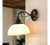 Applique Murale Delmare Shabby Marron Antique Art E27 Wandleuchte Salon Couloir