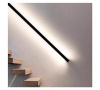 Applique murale d'escalier lumineuse en aluminium avec interrupteur de commande pour intérieur/extérieur - Éclairage pour couloirs et couloirs