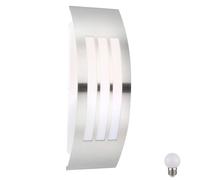 Applique murale design maison terrasse extérieur zone lampe blanc opale dans un ensemble comprenant un illuminant LED