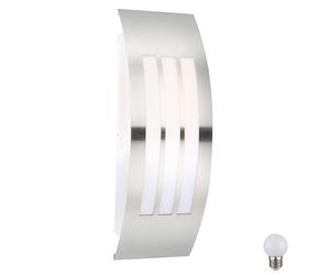 Applique murale design maison terrasse extérieur zone lampe blanc opale dans un ensemble comprenant un illuminant LED