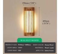Applique murale, design moderne, utilisation polyvalente, couleur bois, modifiable