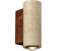 Applique murale, design Wabi Sabi, efficacité LED, pied rond en X en noyer, lumière chaude
