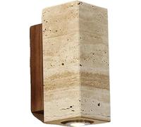 Applique murale, design Wabi Sabi, efficacité LED, pied X en noyer carré, lumière chaude