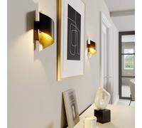 Applique murale Desirio Lindby, dimmable, noir, Chambre à coucher, Métal, Moderne, Applique Murale
