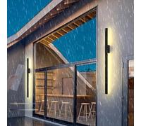 Applique Murale d'extérieur à LED à intensité Variable avec télécommande 2700 K/4500 K/6500 K, Applique Murale étanche IP65, éclairage Mural Moderne à Longue Bande en Aluminium pour Porche et ter