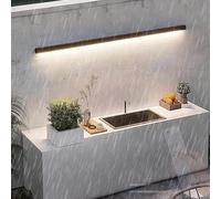 Applique Murale d'extérieur à LED IP65 étanche avec télécommande, intensité Variable de 10 à 100%, en Aluminium Noir, luminaire décoratif de Jardin pour Cour, Patio, Cou