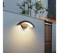 Applique Murale d'extérieur à LED Noir Mat, luminaire d'extérieur étanche IP65, en Forme d'arc, pour Garage et Porte d'entrée