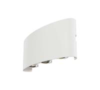 Applique murale d'extérieur, applique de façade, applique LED IP54, métal blanc