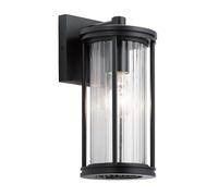Applique murale d'extérieur, applique de jardin, aluminium, verre, IP44, 1 ampoule