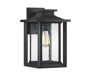 Applique murale d'extérieur applique métal verre IP44 noir lumière vintage