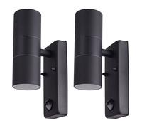 Applique murale d'extérieur avec détecteur de mouvement Applique murale d'extérieur à LED , dimmable avec changement de couleur et télécommande, 2x 3,5 290lm 3000K, DxH 6x11,5 cm, lot de 2