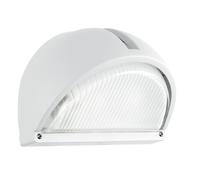 Applique Murale D'Extérieur Blanc E27 Feu Avant Verre Rainuré Extérieur