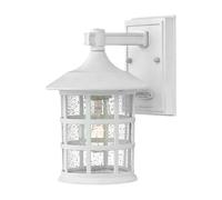 Applique murale d'extérieur en verre IP44 blanche, applique murale d'extérieur H 23,8 cm