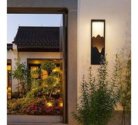 Applique Murale d'extérieur de Style Chinois, Style Zen, pour escalier, allée, Porche, Cour, Balcon, Villa, Bienvenue aux invités, Applique Murale Zen en pin