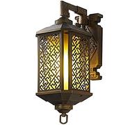 Applique Murale d'extérieur de Style Oriental Traditionnel, Lanterne Murale extérieure étanche, Applique de Porche, Ampoules LED suspendues vers Le Haut ou vers Le Bas, luminaire en Bronze,