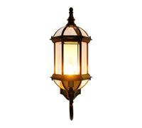Applique murale d'extérieur E27 vintage en aluminium et verre Noir | Applique murale vintage élégante en aluminium moulé sous pression et verre avec douille E27, idéale pour une utilisation en