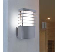 Applique d'extérieur éclairage de jardin terrasses lampe en acier inoxydable argent Wofi 4034.01.97.7000