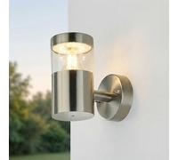 Applique murale d'extérieur en acier inoxydable 15,5 cm de haut IP44 Applique murale avec LED GU10 3000 K 450 lm Applique murale moderne d'extérieur Lampe de porte d'entrée Lampe de balcon
