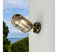 Applique murale d'extérieur en laiton véritable de qualité antique produit européen IP64 E27 antirouille lampe de bateau lampe d'extérieur lampe murale cour jardin maison.