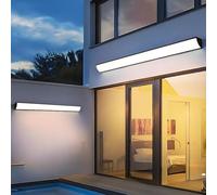 Applique murale d'extérieur étanche LED moderne en aluminium IP65 design longue bande éclairage intérieur/extérieur 3000 K/4500 K/6000 K Parfait pour balcon et décoration de jardin