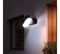 Applique Murale D'Extérieur Feu Avant Jardin Pivotant LED Lampe de Balcon Noir