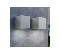 Applique murale d'extérieur forme de cube 2 pcs Lampe éclairage de jardin vidaXL