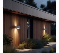 Applique Murale D'Extérieur Haustürlampe Feu Avant Gris Haut Bas Spot H 9,5cm