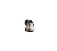 Lampe Applique Murale Luminaire de Façade Verre Transparent Aluminium Noir E27