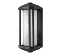 Applique murale d'extérieur lampe de terrasse verre noir aluminium 1 flamme