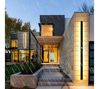 Applique Murale d'extérieur LED avec détecteur de Mouvement, 2 700 K/4 500 K/6 500 K, étanche IP65, Longue Bande en Aluminium pour Jardin, Porche, Garage