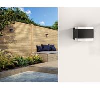 Applique murale d'extérieur LED carrée aluminium noir up and down Light