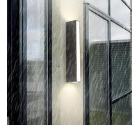 Applique Murale d'extérieur LED IP65 étanche, Moderne, en Aluminium Noir, éclairage vers Le Haut et vers Le Bas, décoration extérieure/intérieure pour Porche, Jardin, Salle de Bain