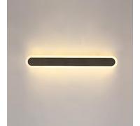 Applique Murale d'extérieur Longue et linéaire, Applique Murale en métal Noir avec Abat-Jour en Acrylique, Bande portique Lumineuse d'ambiance, Applique Murale LED Moderne, étanche IP65, éclairag