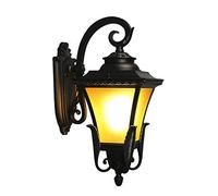 Applique Murale d'extérieur méditerranéenne, Art Classique, Porte, Cour, Villa, Lanterne Murale, Jardin Traditionnel, Verre Marron