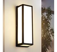 Applique Murale d'extérieur Moderne à LED, carrée, avec Abat-Jour en Acrylique, boîtier en Aluminium Noir, Lanterne Murale, éclairage extérieur de Porche, IP65, pour Porte d'entrée de Garage, Pat