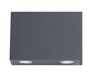 Applique murale d'extérieur spot mural LED éclairage de façade éclairage de jardin LED gris clair extérieur, brillant vers le haut et vers le bas, 4W 1504lm 3000K, LxH 11,5x9 cm